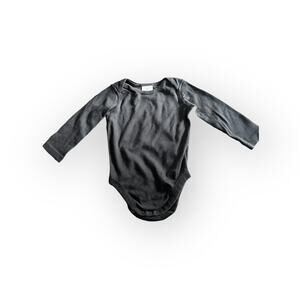 Hanna Andersson Organic Dark Charcoal Cotton bodysuit
